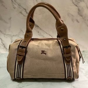 Authentic Burberry Blue Label Pink Canvas Handbag